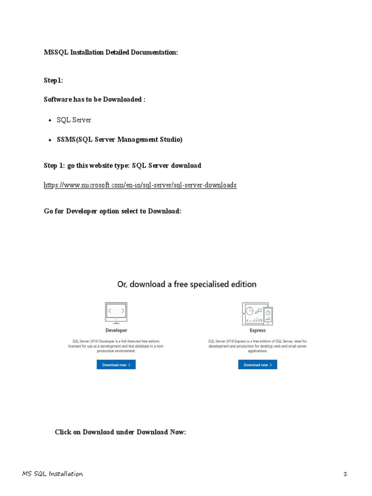 Microsoft SQL Installation | PDF | Microsoft Sql Server | Computer ...