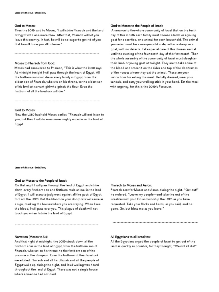 L6 strip story download free pdf moses israelites