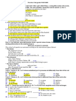 Practice Test Grade 9 28.9.2022