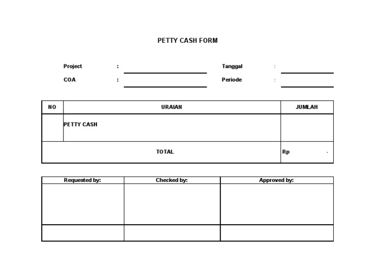 Petty Cash - Template | PDF