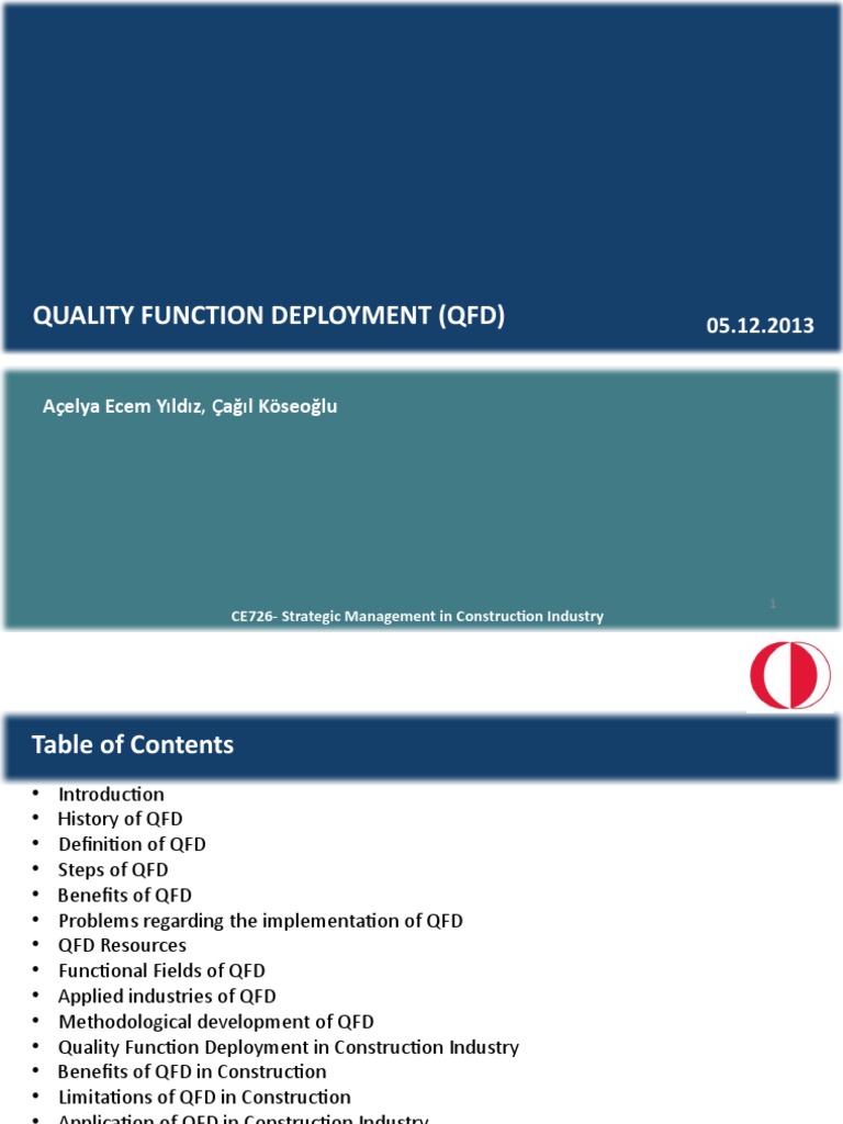 1 Quality Function Deployment PDF Strategic Management Fuzzy Logic