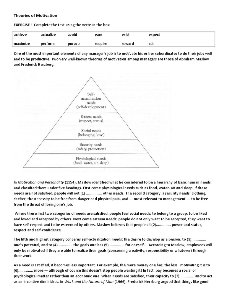 Theories of Motivation | PDF | Motivational | Motivation