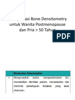 Interpretasi Bone Densitometry Untuk Wanita Postmenopause Dan Pria 50 Tahun