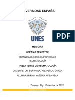 Tabla Temas de Reumatología