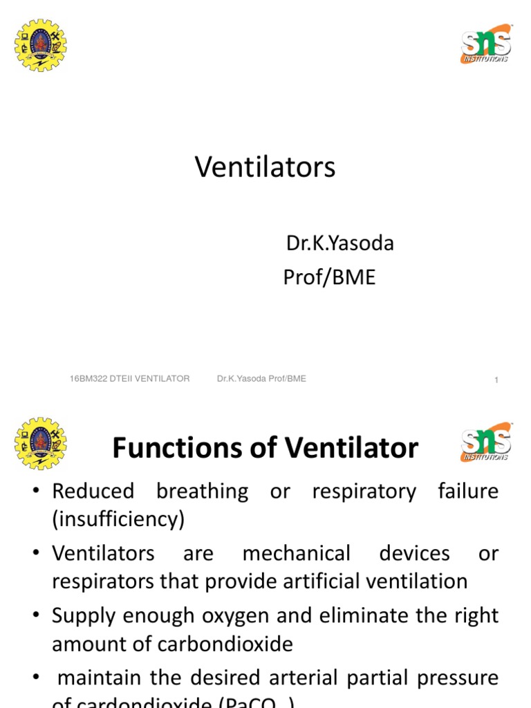 Ventilators | PDF | Breathing | Exhalation