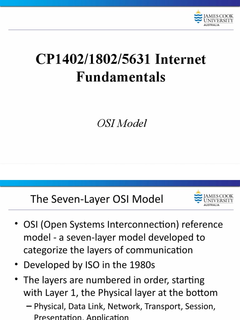 CP1402 Week 2 I OSI and Troubleshooting STUDENT | PDF | Osi Model ...