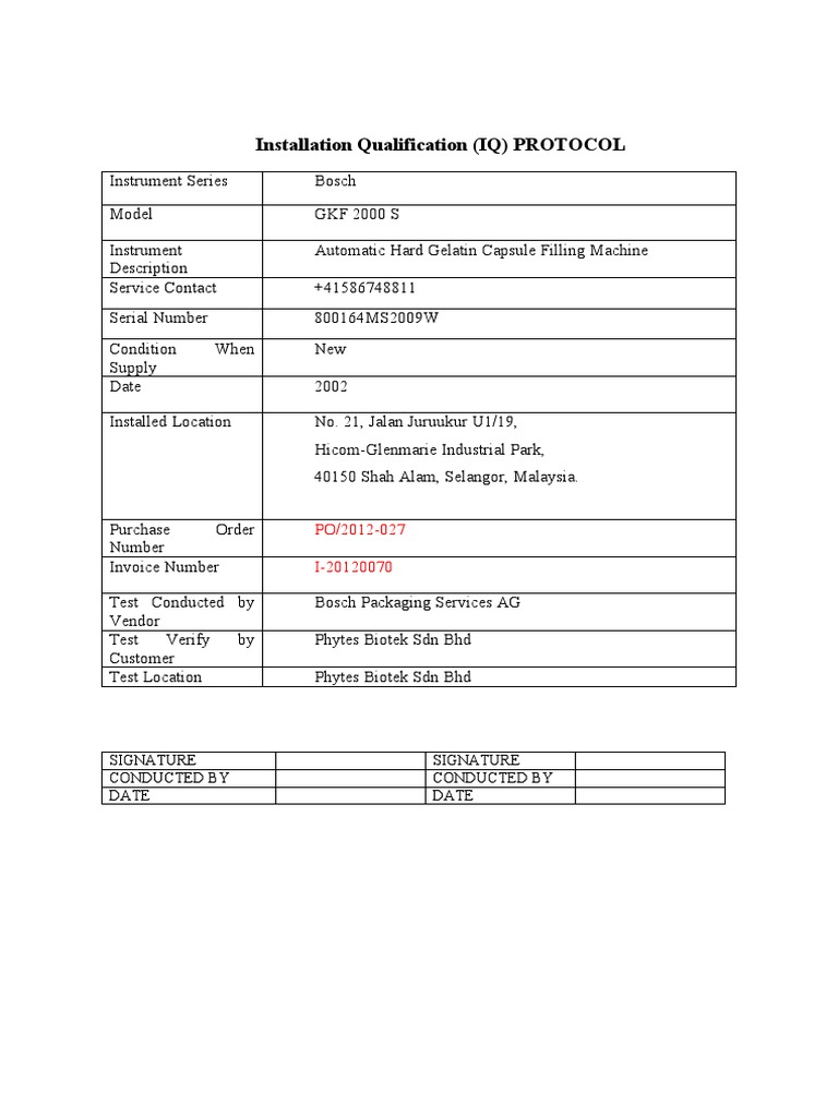 Installation Qualification PDF Verification And Validation Computing