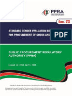 STD Proposal Evaluation Report For Procurement of Goods and Works