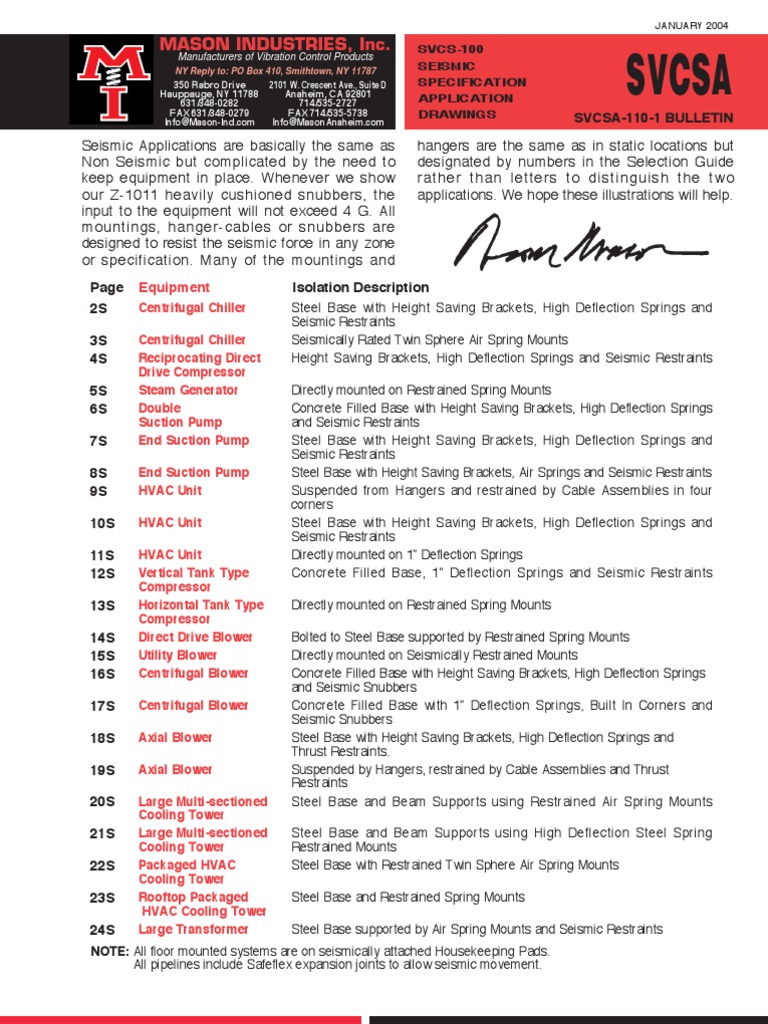 Mason Industries Seismic Applications Guide | PDF