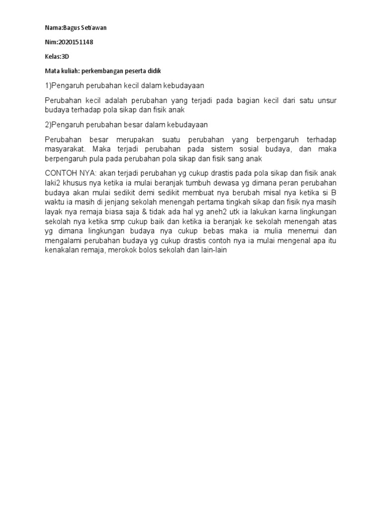 Tugas Perkembangan Peserta Didik Bagus 27 Pdf Ilmu Sosial