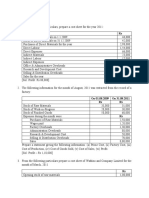 Cost Sheet for Watkins and Company Limited
