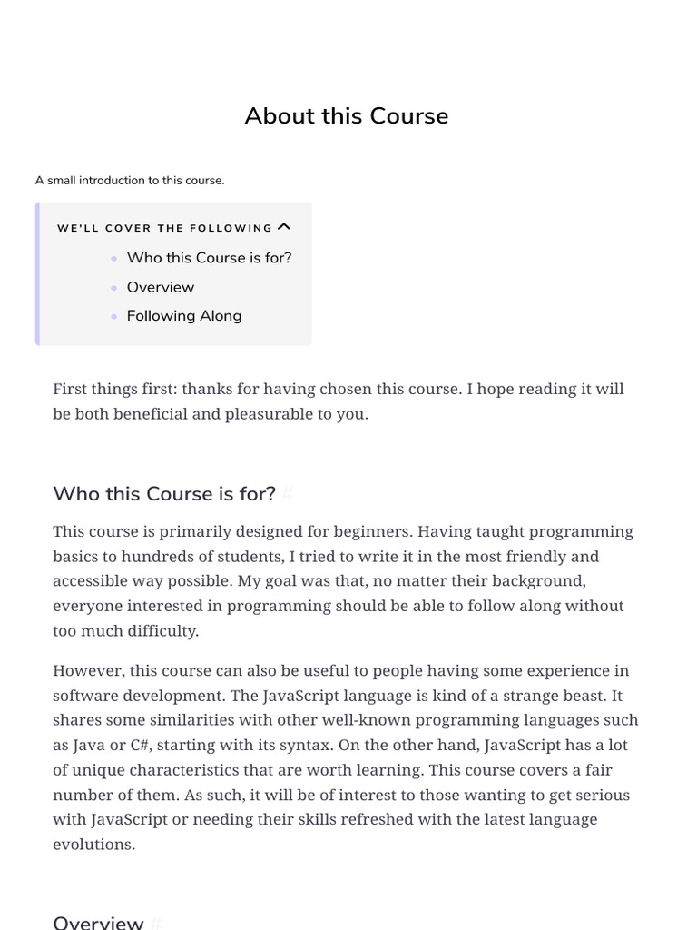 1 About This Course | PDF | Computer Programming | World Wide Web