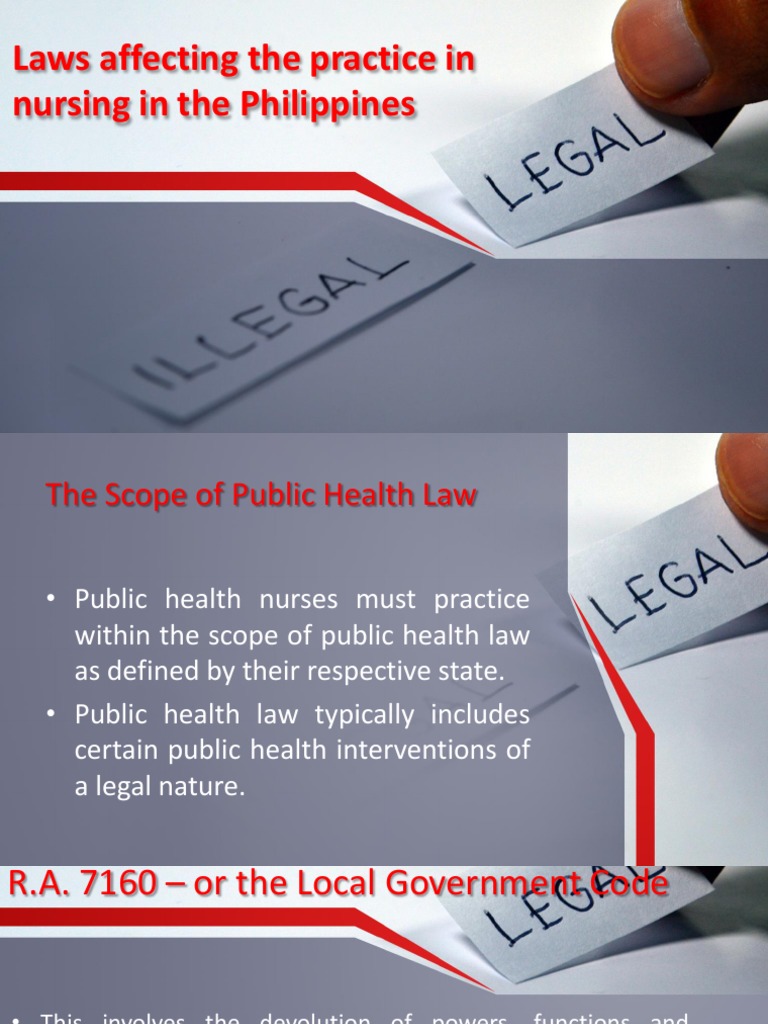 Laws and Policies Guiding Public Health Practice and Nursing in the