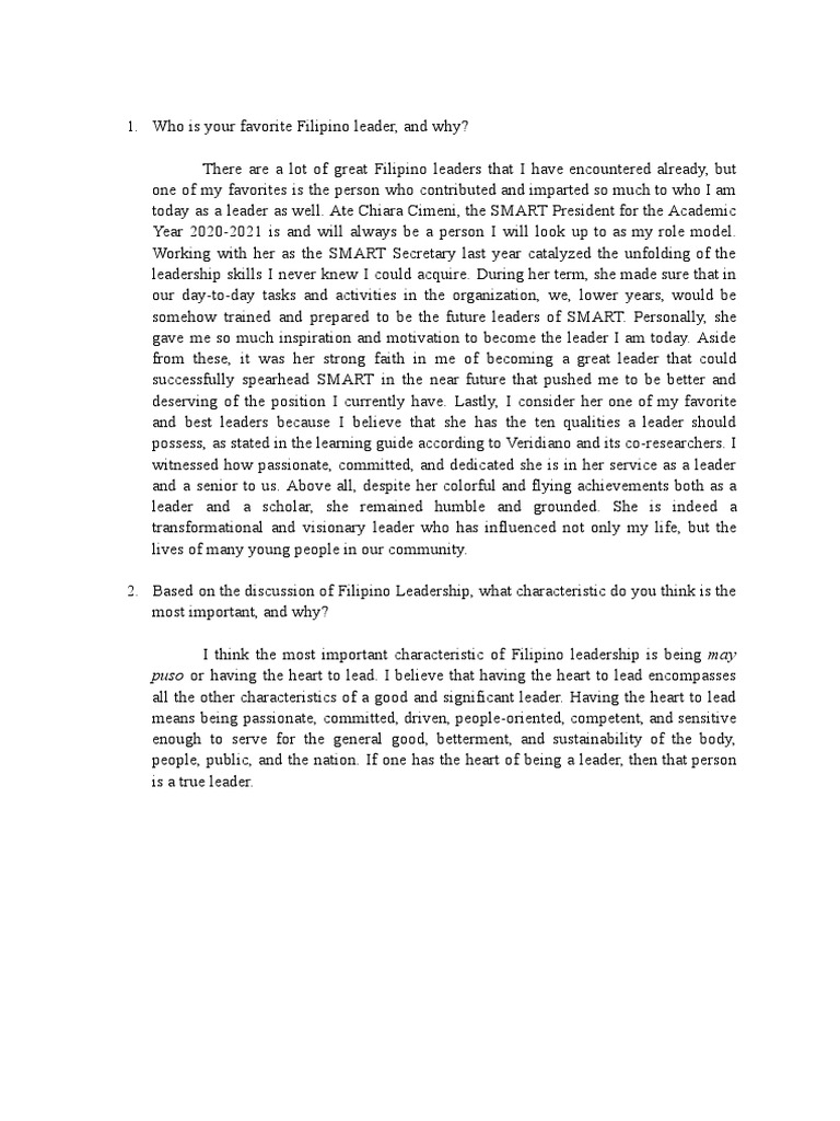 Leadership Assessment | PDF
