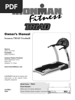 Owner's Manual: Ironman TRIAD Treadmill