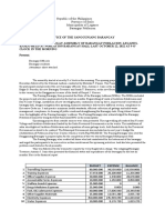 Minutes of Barangay Poblacion Assembly in Leganes, Iloilo