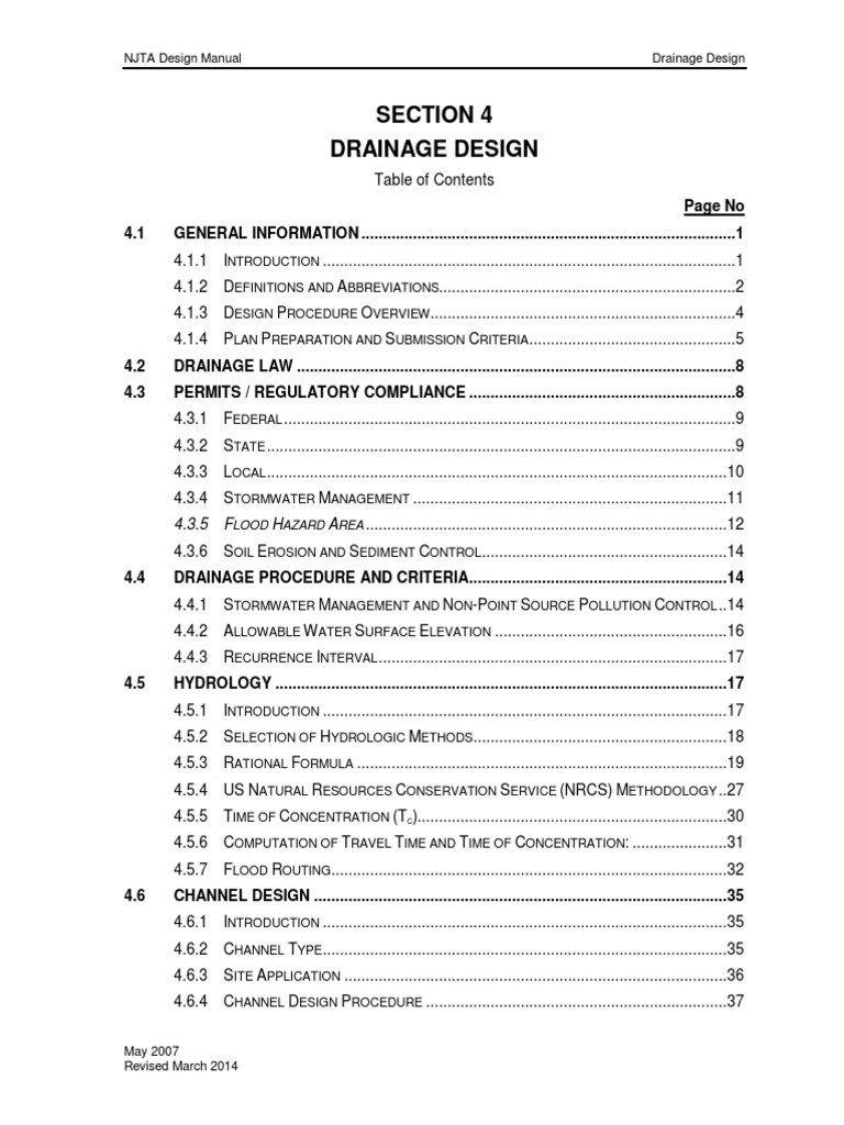 DM Section 4 Drainage Design 3-18-14 | PDF | Stormwater | Storm Drain