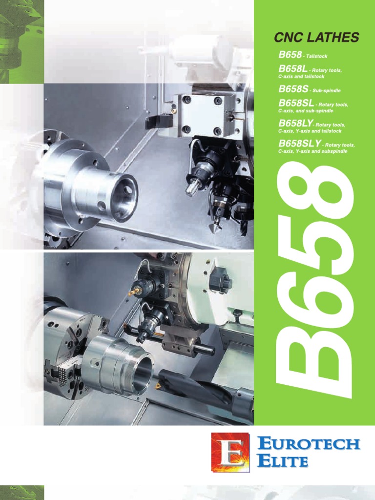 Eurotech 658 Lathes Series PDF Machines Metalworking