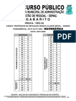 Gabarito Definitivo Prova Tipo 03 Matematica