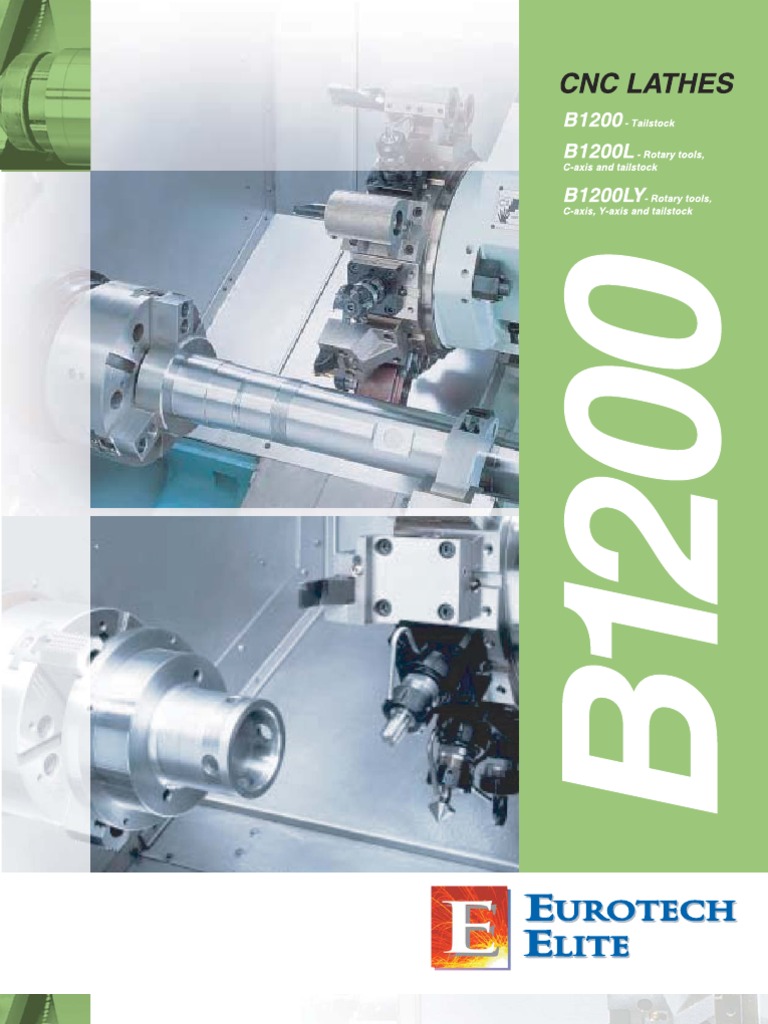 Eurotech B1200 Lathes Series PDF Machining Drill