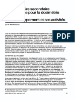 Le Laboratoire Secondaire D'étalonnage Pour La Dosimétrie de L'inde: Son Développement Et Ses Activités