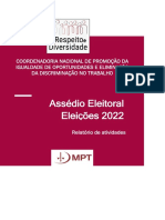 TSE Relatorio Atividades Assedio Eleitoral Eleicoes 2022 MPT Versao Final