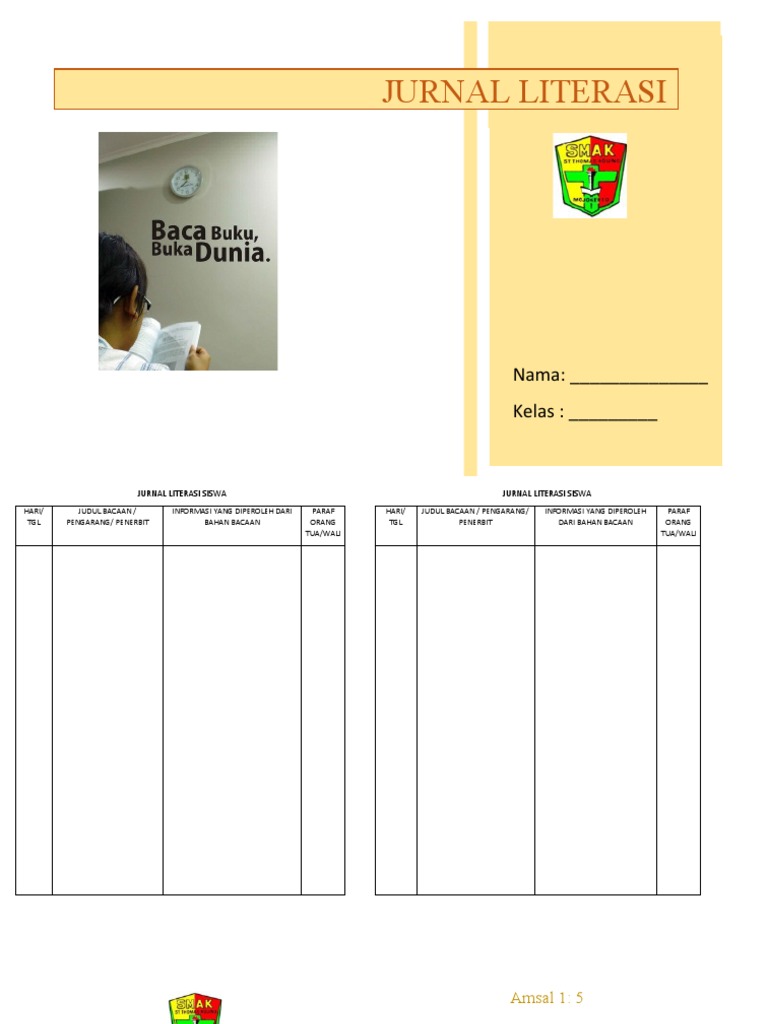 Jurnal Literasi Siswa: Misi dan Visi | PDF