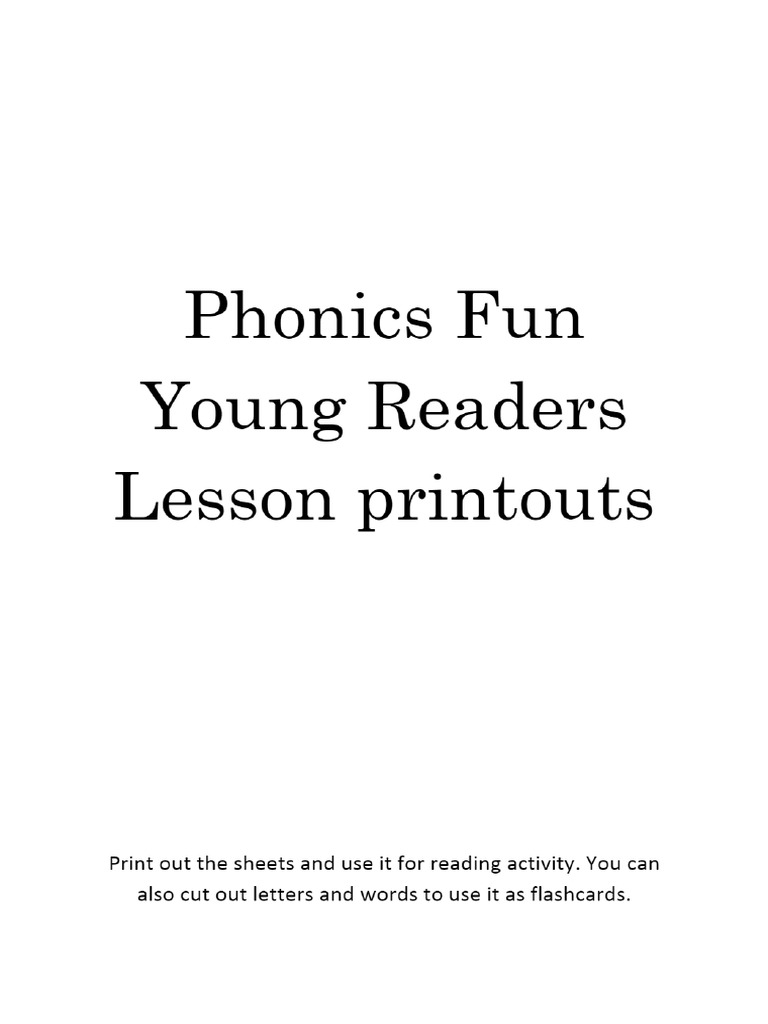Young Readers (Basic Level) - Phonics Printout | PDF
