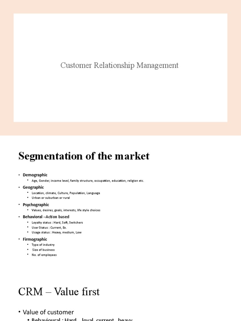 Customer Relationship Management Strategies | PDF | Retail | Business ...