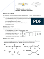 TD Élément de Module 1 - Chimie Et Biochimie Structurale