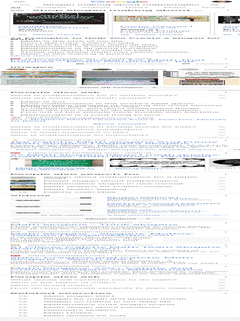 Slogan Making About Mathematics - Google Search | PDF | Mathematics