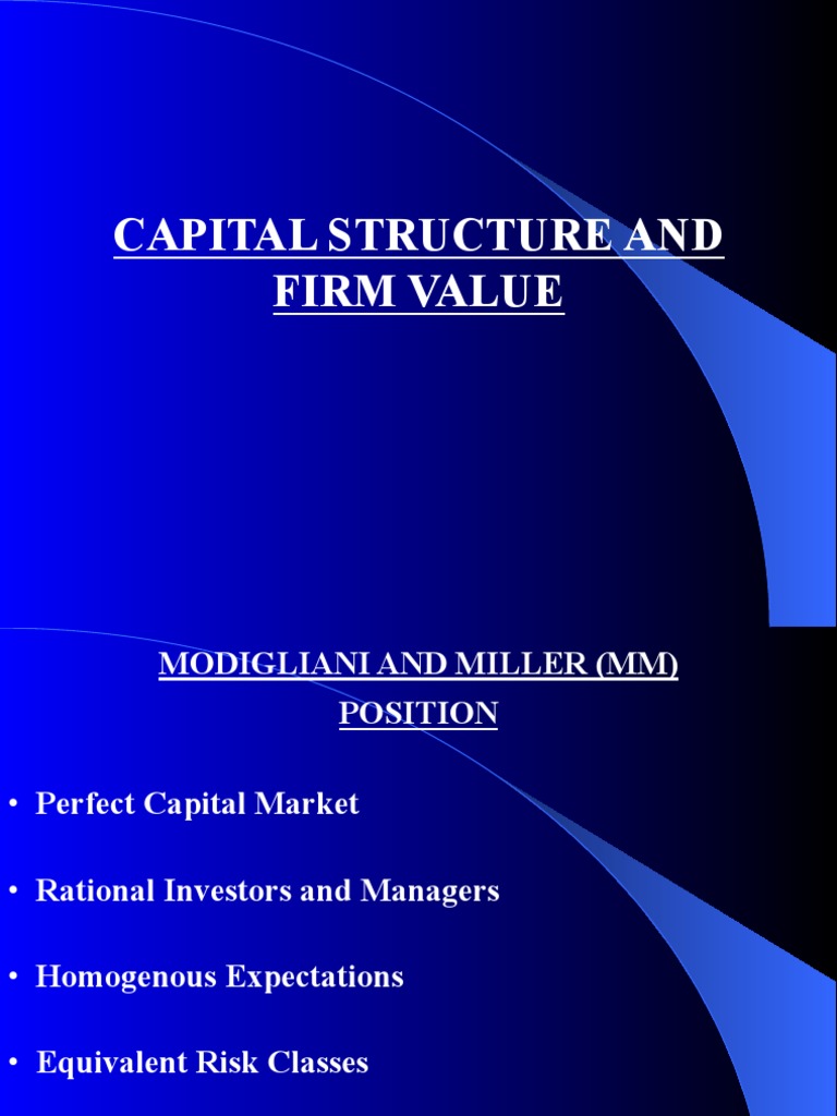 Capital Structure and Firm Value | PDF | Capital Structure | Market ...