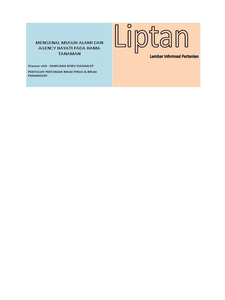 Musuh Alami Hama Tanaman di Indonesia | PDF | Griya & Taman | Sains ...