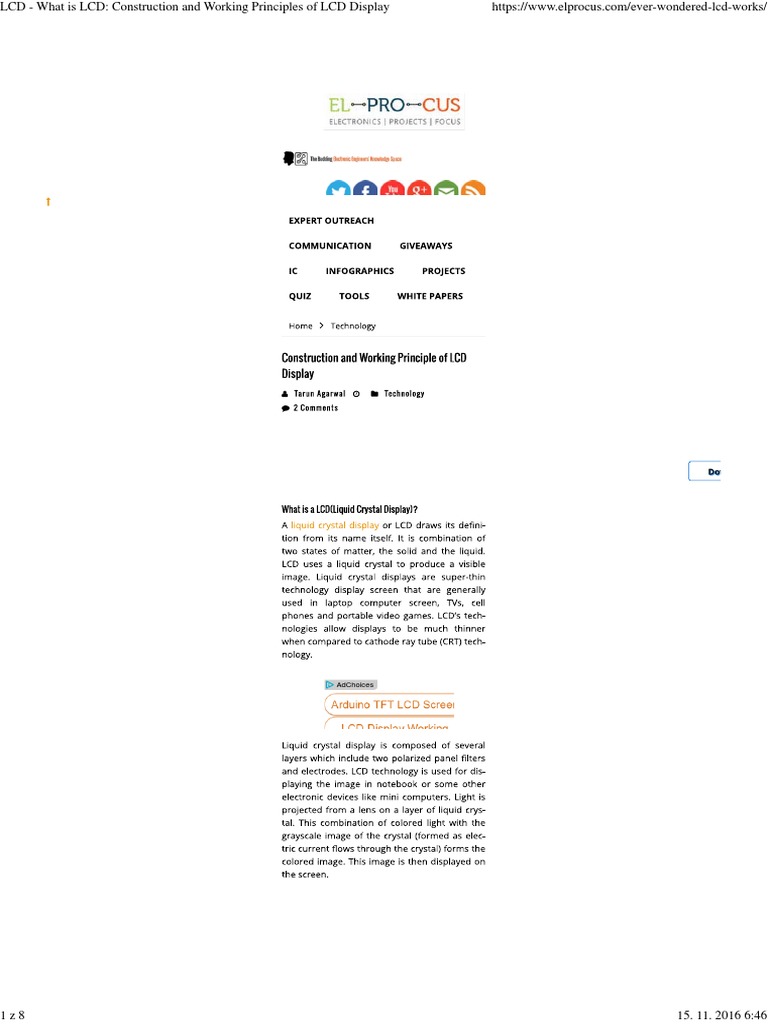 LCD - What Is LCD - Construction and Working Principles of LCD Display ...