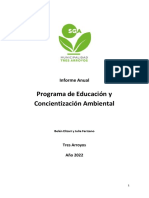 Informe Educación y Concientización Ambiental