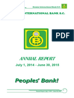 Oromia Int Bank Annual Report July 2014-June2015
