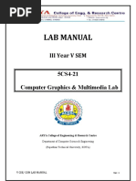 CGM V Sem Lab Manual