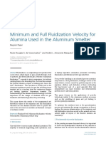 Minimum and Full Fluidization Velocity For Alumina Used in The Aluminum Smelter