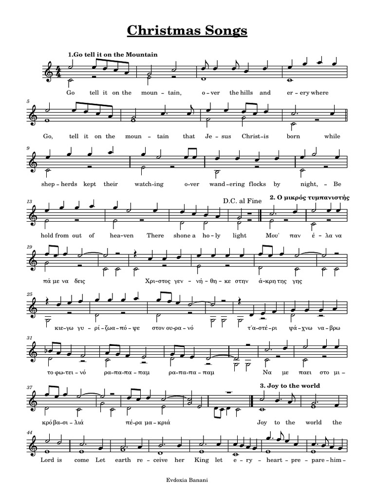 Christmas Songs | PDF