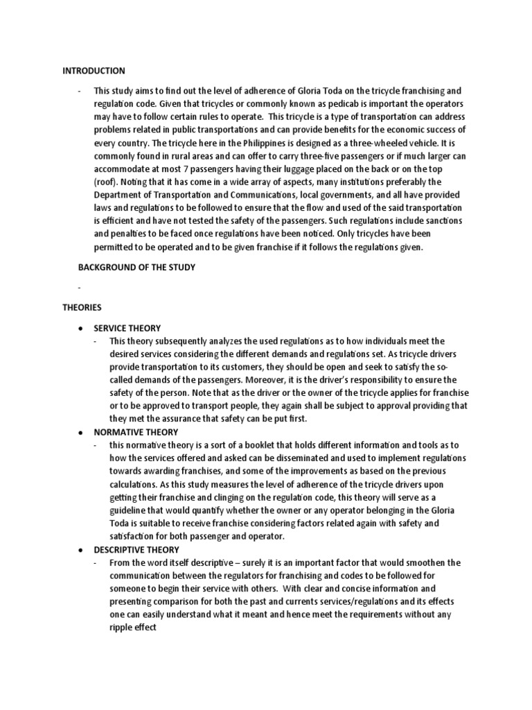 Tricycle | PDF | Transport | Public Transport