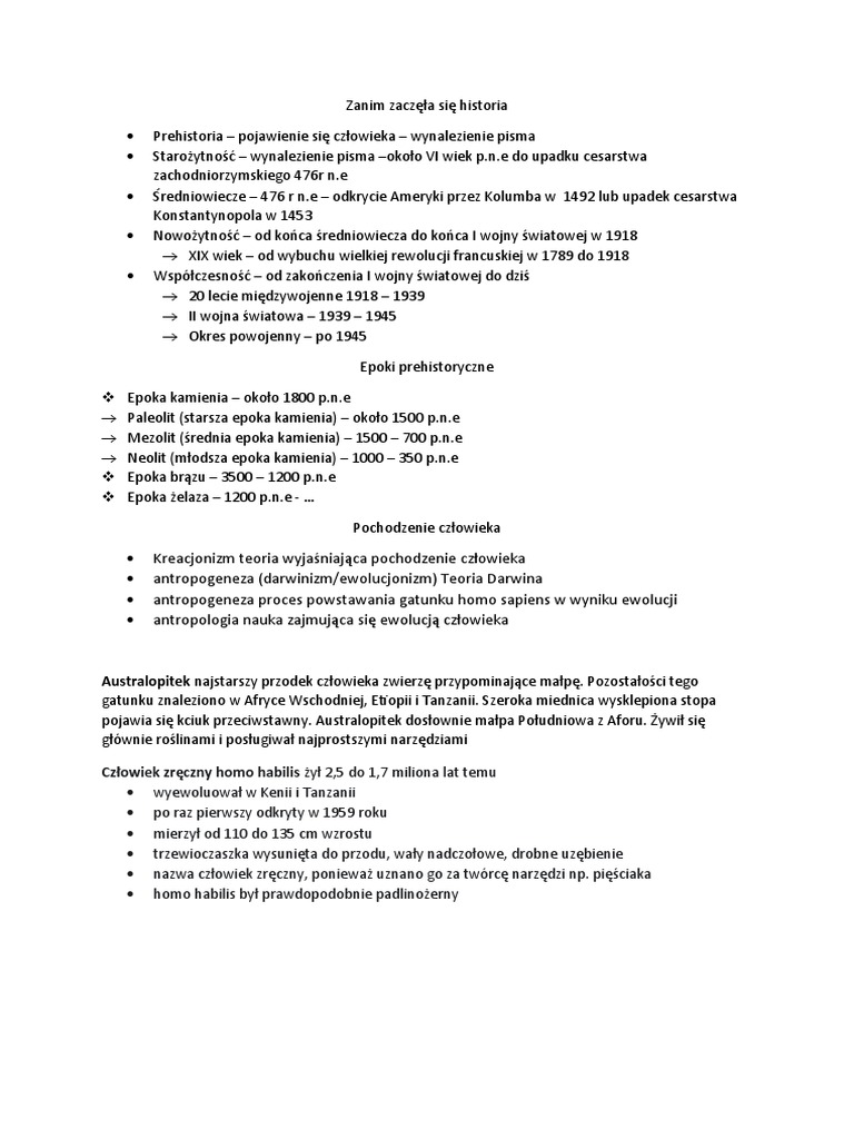 Zanim Zaczęła Się Historia | PDF