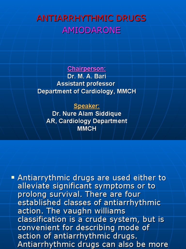Antiarrhythmic Drugs PDF Physiology Medicine
