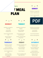 7-day meal plan with breakfast, lunch, snacks and dinner