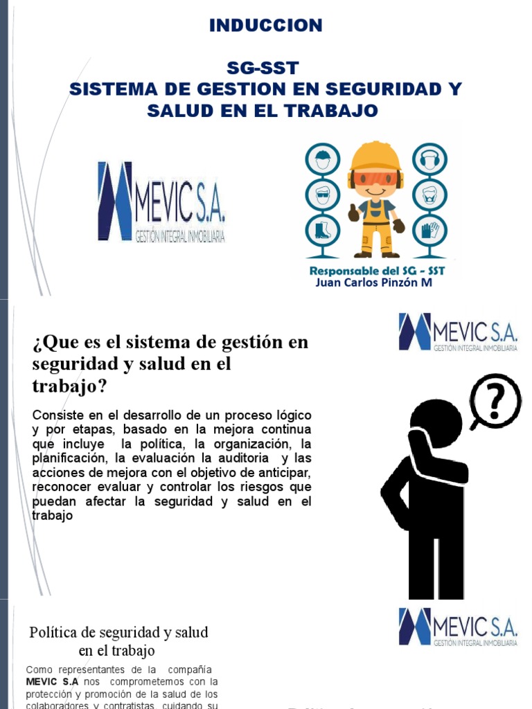 Induccion En Seguridad Y Salud En El Trabajo Pdf Ciencias De La Salud