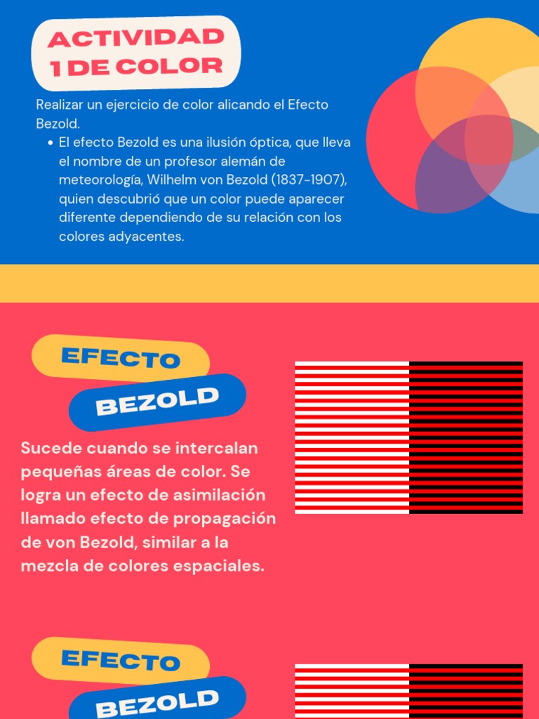 Efecto Bezold: Ilusión Óptica de Color | PDF | Artes del Lenguaje y ...