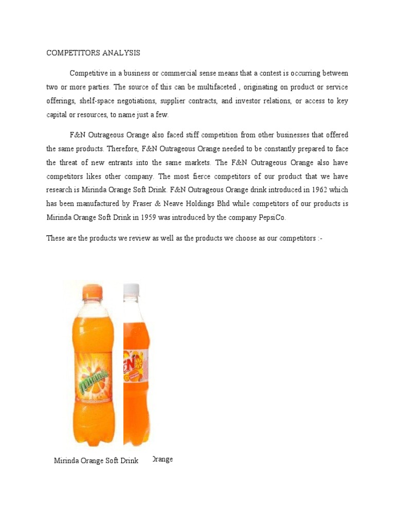 Competitors Analysis 2 PDF Soft Drink Carbohydrates