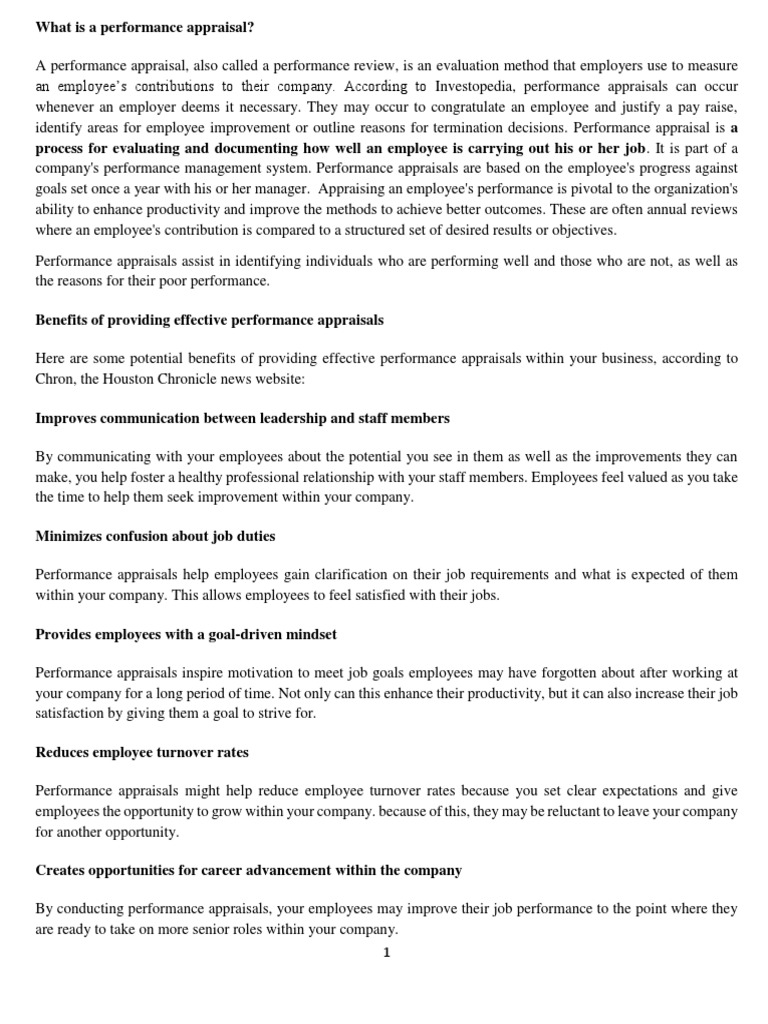 PERFORMANCE APPRAISAL GUIDELINES PDF visual data 2