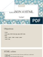 Lesson 4 HTML