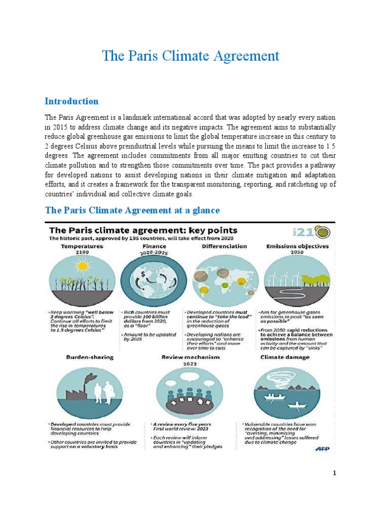 Paris Climate Agreement F | PDF | Climate Change | Climate Change ...