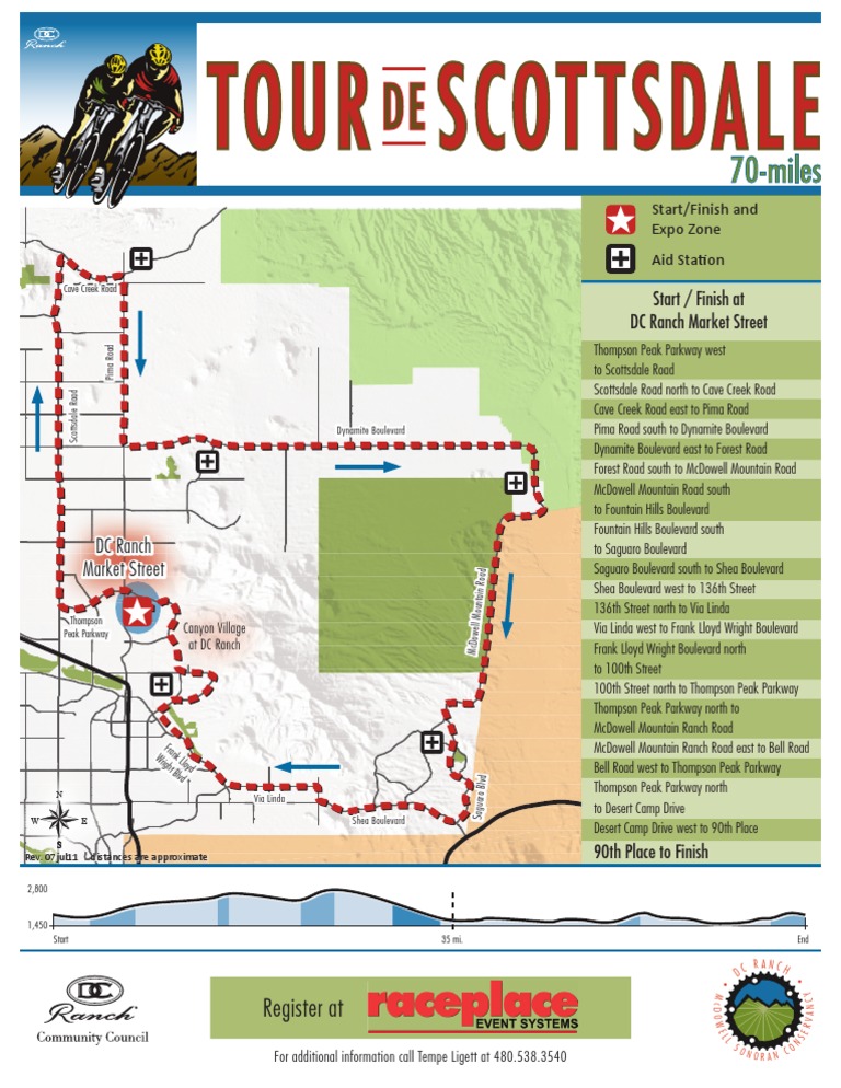 Tour de Scottsdale Course Route PDF